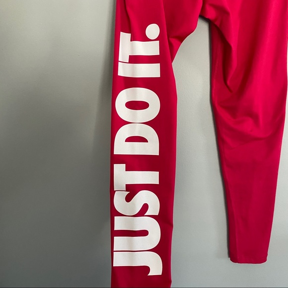 Dark Pink Nike Just Do It Leggings - Picture 5 of 7